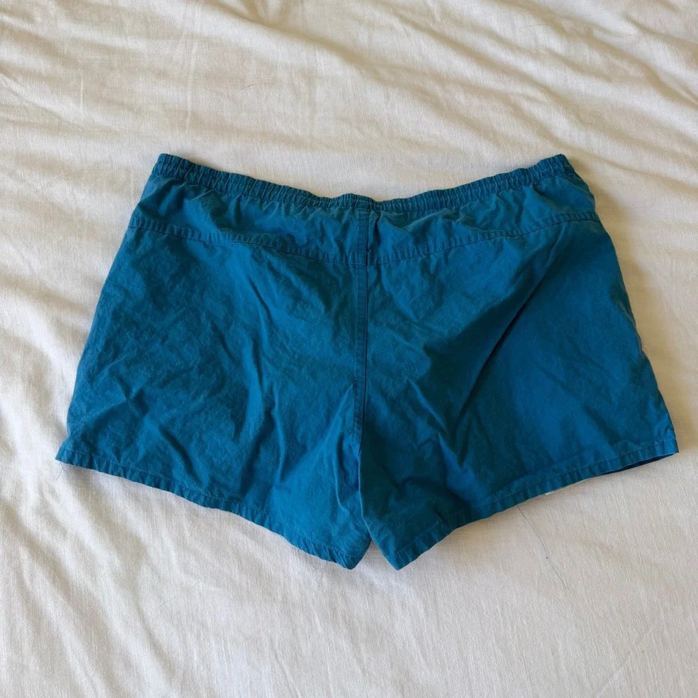 Vintage‎ Izod Lacoste Mens Blue Cotton Swim Trunks Shorts Size L Logo
